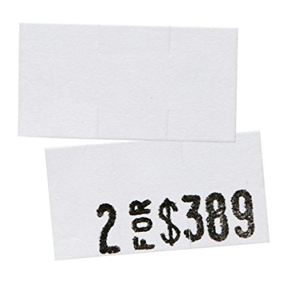White Pricing Labels for Monarch 1110 Price Gun - 4 Sleeves, 68,000 Pricemarking Labels - With Bonus Ink Rolls