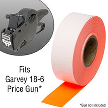 1812 Fluorescent Red Pricing Labels for Garvey 18-6 One Line Price Gun – 11 Rolls – 14,000 Price marking Labels – With Bonus Ink Roll