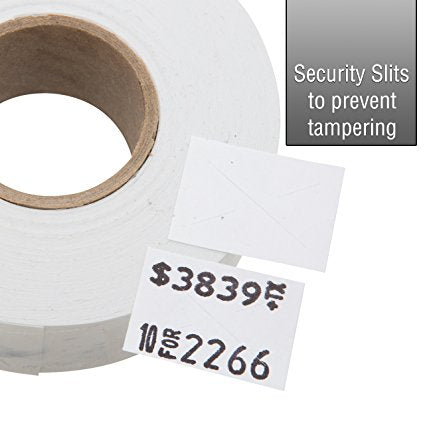 2216 White Pricing Labels for Garvey 22-66 / 22-77 / 22-88 Two Line Pricing Gun 9 Rolls - 9,000 Pricemarking Labels - With Bonus Ink Roll