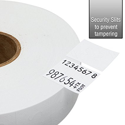 White Pricing Labels for Monarch 1136 Price Gun – Case of 8 Sleeves, 112,000 Pricemarking Labels Value Pack – Bonus Ink Rolls Included