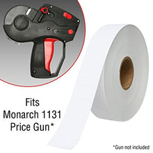 White Pricing Labels for Monarch 1131 Pricing Gun - 1 Sleeve, 8 Rolls 20,000 labels, Adhesive Stickers - Ink Roll Included - Made in the USA