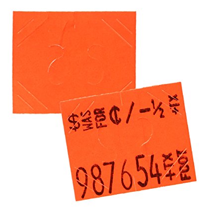 Red Pricing Labels for Monarch 1136 Price Gun – 4 Sleeves, 32 Rolls, 56,000 Pricemarking Labels Value Pack – Bonus Ink Rolls Included