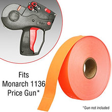 Red Pricing Labels for Monarch 1136 Price Gun – 4 Sleeves, 32 Rolls, 56,000 Pricemarking Labels Value Pack – Bonus Ink Rolls Included