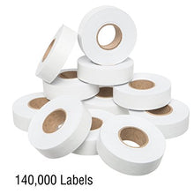 1812 White Pricing Labels for Garvey 18-6 One Line Price Gun – 10 Sleeves – 140,000 Price marking Labels – With Bonus Ink Rolls