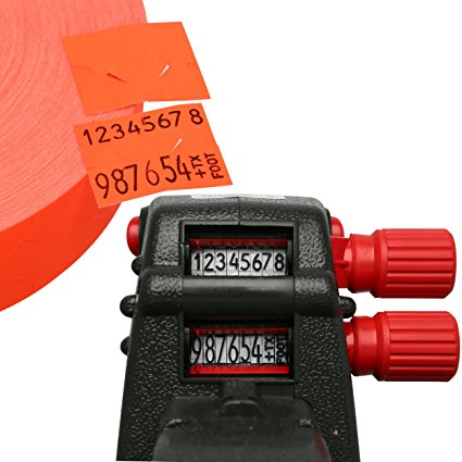Monarch 1136 Price Gun With Case of Fluorescent Red Pricing Labels Value Pack