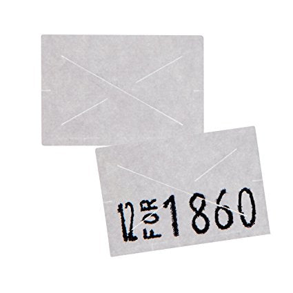 1812 White Pricing Labels for Garvey 18-6 One Line Price Gun, 11 rolls - 14,000 Price marking Labels – Bonus Ink Roll