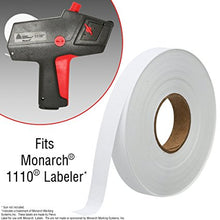 White Pricing Labels for Monarch 1110 Price Gun - 6 Sleeves, 102,000 Pricemarking Labels - With Bonus Ink Rolls