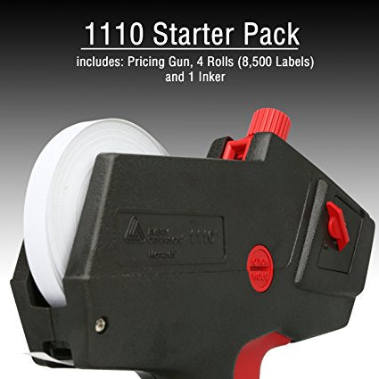 Monarch 1110 Price Gun With Labels Starter Kit: Includes Price Gun, 8,500 White Pricing Labels, Label Scraper and Inker