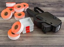 2216 Flou. Red Pricing Labels for Garvey 22-66 / 22-77 / 22-88 Two Line Pricing Gun - 9 Rolls - 9,000 Pricemarking Labels - With Bonus Ink Roll