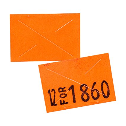 1812 Fluorescent Red Pricing Labels for Garvey 18-6 One Line Price Gun – 140,000 Price marking Labels – With Bonus Ink Rolls
