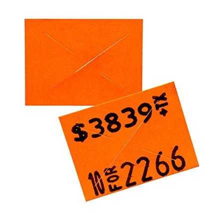 2216 Flou. Red Pricing Labels for Garvey 22-66 / 22-77 / 22-88 Two Line Pricing Gun - 9 Rolls - 9,000 Pricemarking Labels - With Bonus Ink Roll