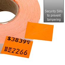 2216 Flou. Red Pricing Labels for Garvey 22-66 / 22-77 / 22-88 Two Line Pricing Gun - 9 Rolls - 9,000 Pricemarking Labels - With Bonus Ink Roll