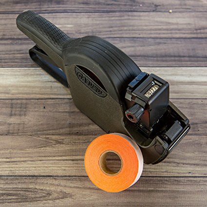 2212 Flou. Red Pricing Labels for Garvey 22-6 / 22-7 / 22-8 Price Gun – 9 Rolls, 11,000 Pricemarking Labels – With Bonus Ink Roll